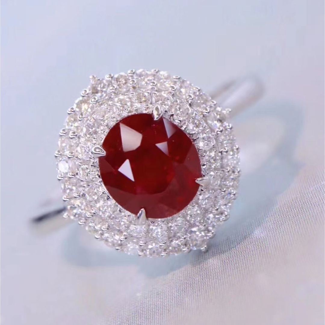 天然 ルビー ダイヤモンド リング 1.39ct k18 ¥の通販 by Rui｜ラクマ