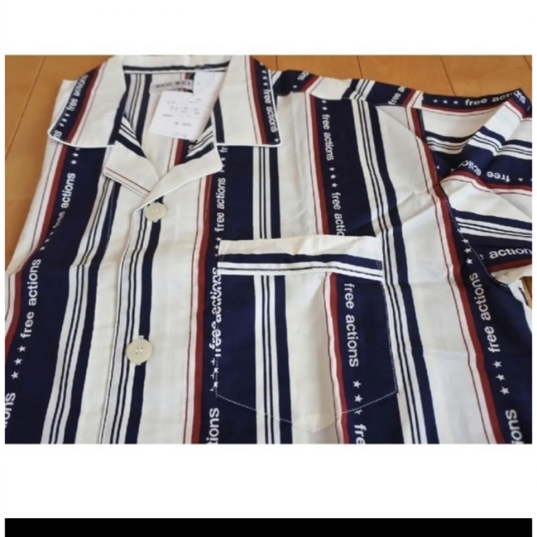 半袖　パジャマ　上　シャツ　トップス　綿100% レディース　メンズ レディースのルームウェア/パジャマ(ルームウェア)の商品写真