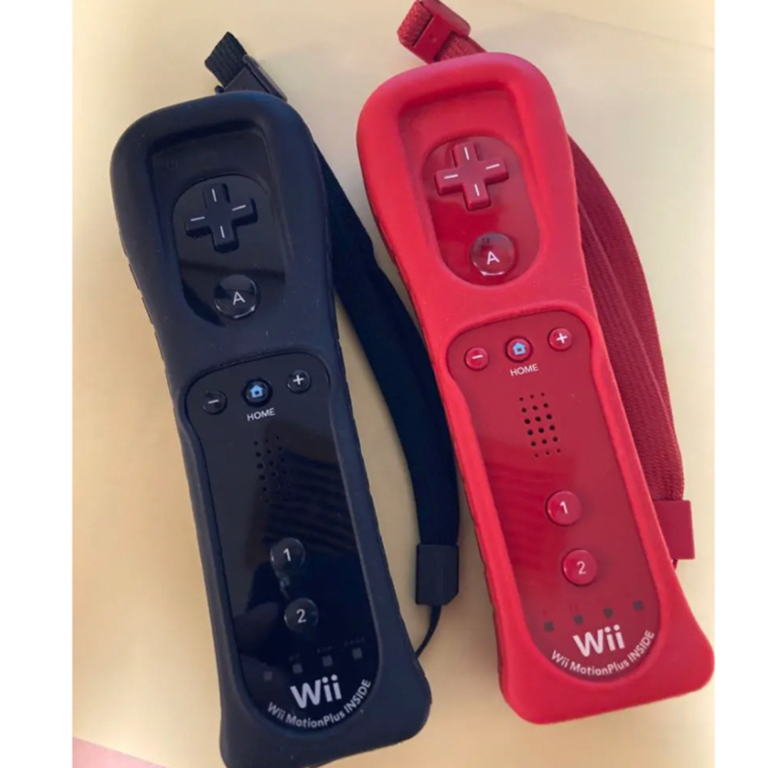 Wii U Nintendo Wii WiiU用 リモコンプラスセット ブラック レッドの通販 by ごんちゃんずshop｜ウィーユーならラクマ