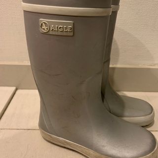 エーグル(AIGLE)のAIGLE  エーグル　シルバー　レインブーツ　長靴(長靴/レインシューズ)