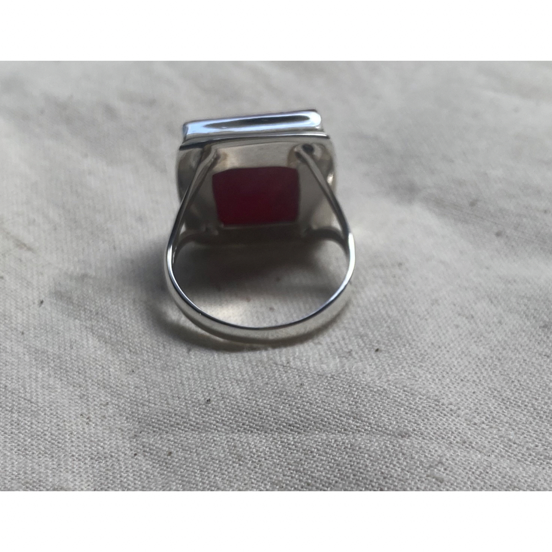 大粒天然ルビーギフトリングSILVERシルバー925　宝石指輪19号　ぶbH1 メンズのアクセサリー(リング(指輪))の商品写真