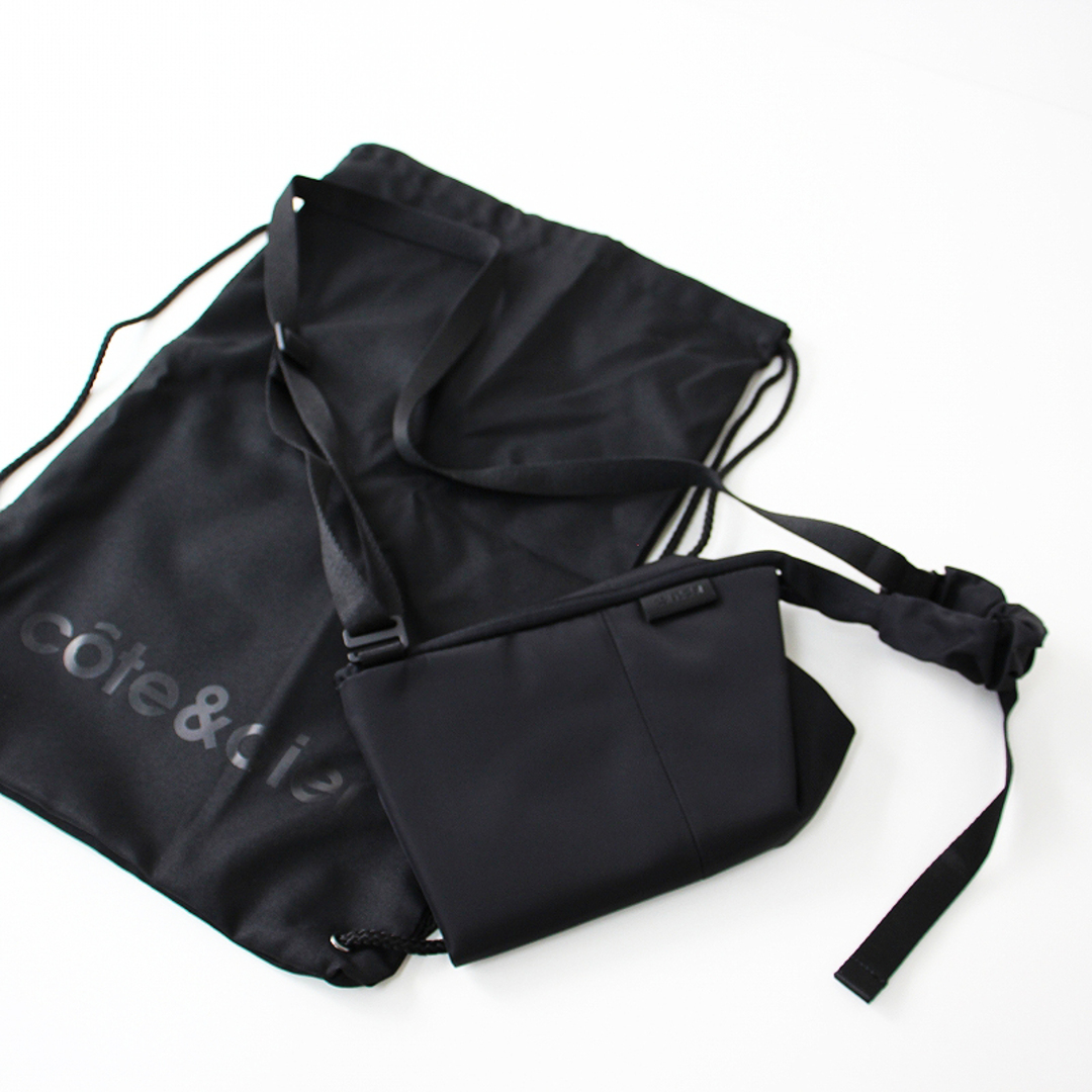 コートエシエル Cote&Ciel 極美品 SLEEK NYLON Kivu S ショルダーバッグ/ブラック 2way クラッチバッグ ナイロン【2400013486163】