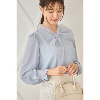 トッコ(tocco)のリボン付きブラウス♡新品♡　トッコクローゼット(シャツ/ブラウス(長袖/七分))