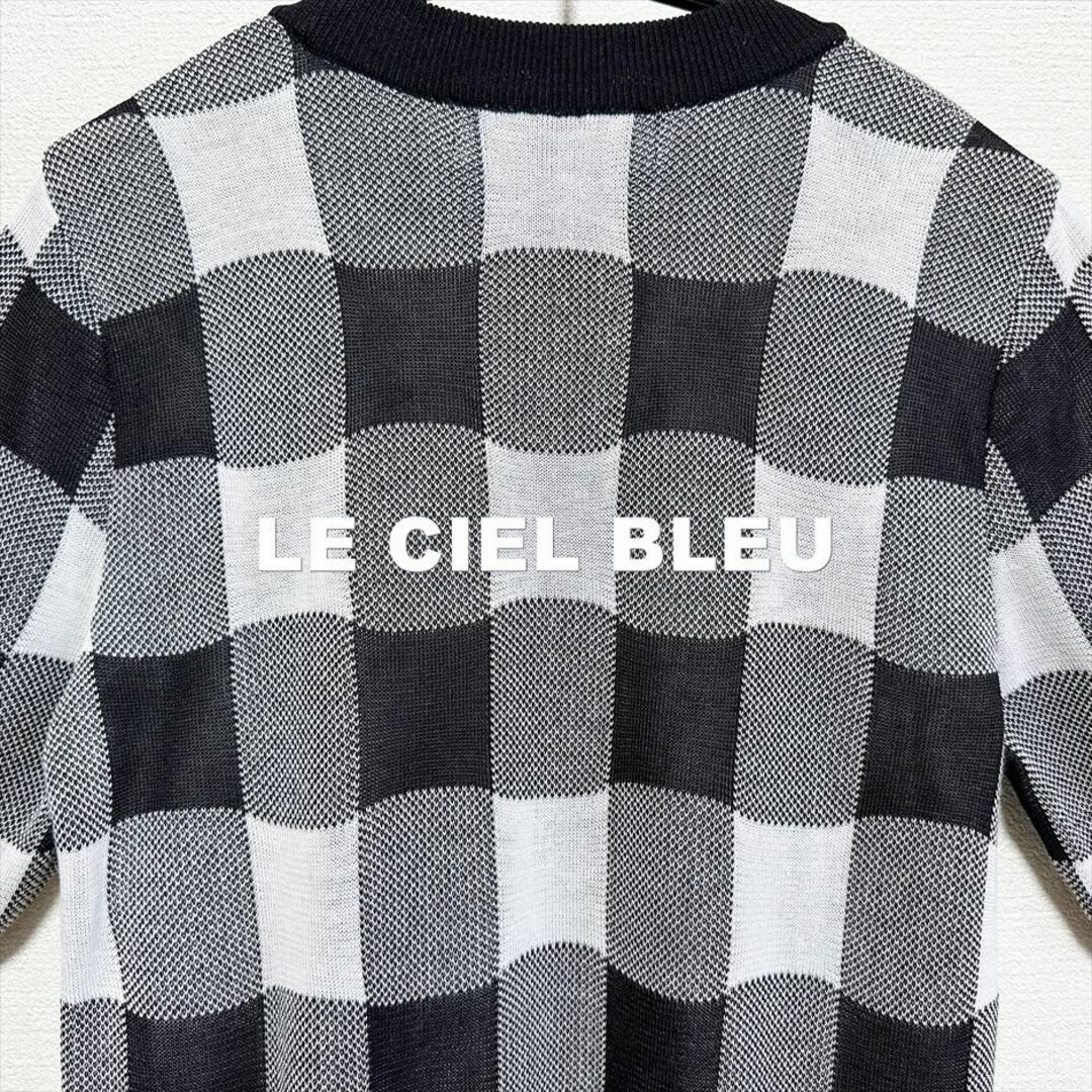 LE CIEL BLEU(ルシェルブルー)の【LE CIEL BLEU】ルシェルブルー ブロックチェックニット タグ付未使用 レディースのトップス(ニット/セーター)の商品写真