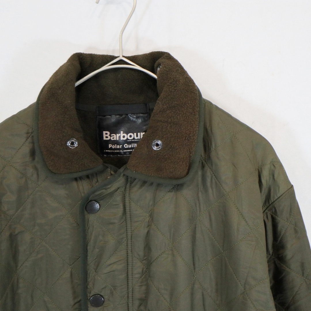 Barbour(バーブァー)のBarbour バブアー polar quilts キルティングジャケット 防寒 アウトドア ユーロ ヨーロッパ古着 モスグリーン(メンズ Ⅼ) 中古 古着 N6033 メンズのジャケット/アウター(その他)の商品写真