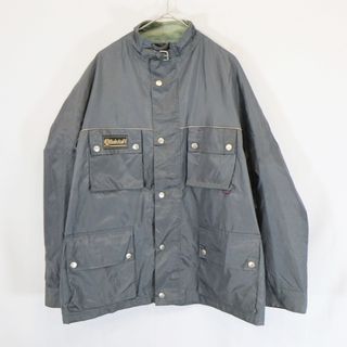 ベルスタッフ(BELSTAFF)のBelstaff ベルスタッフ ナイロンジャケット 防風 大きいサイズ アウトドア ユーロ ヨーロッパ古着 グレー (メンズ XXL) 中古 古着 N6034(ナイロンジャケット)