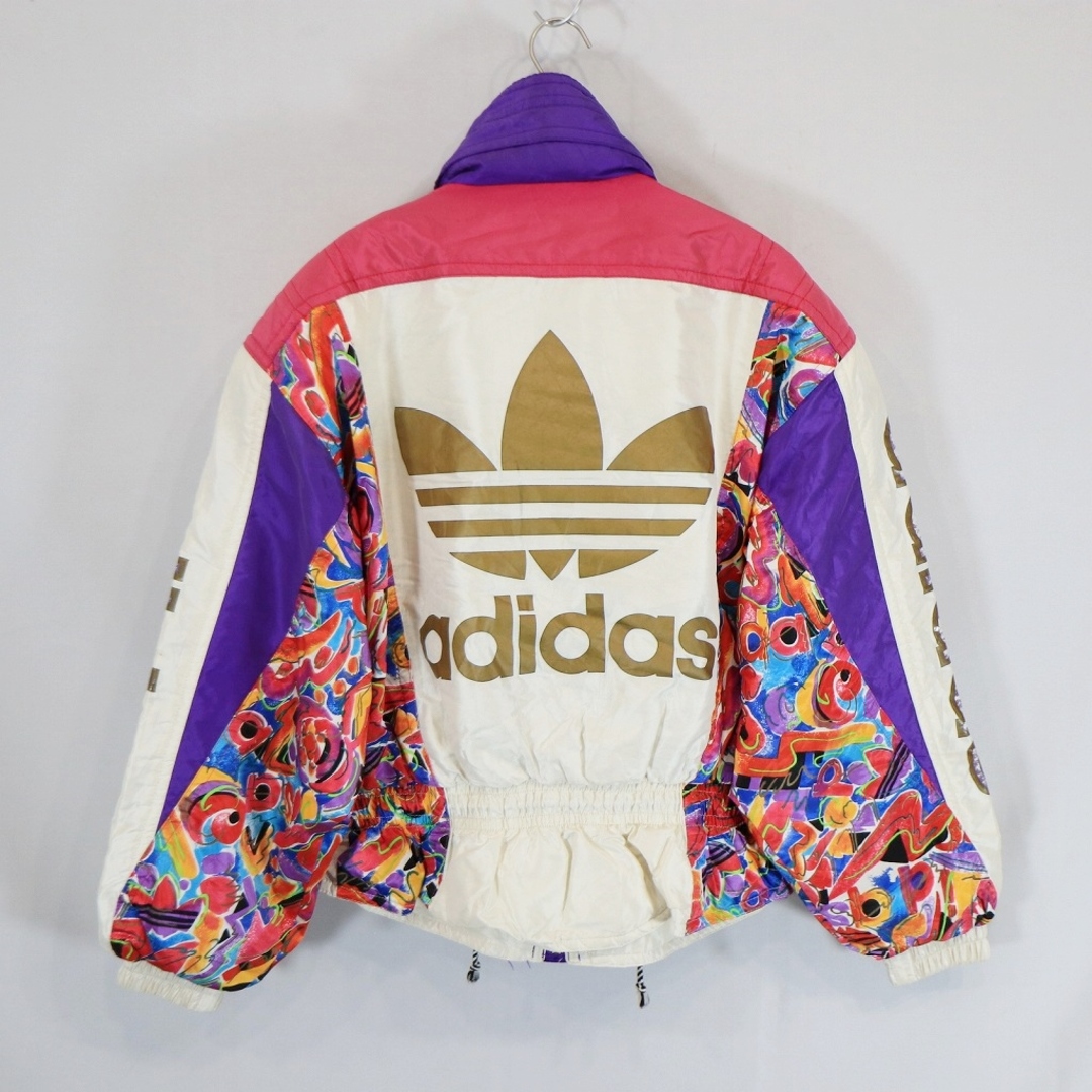 90年代 adidas アディダス スキージャケット 防寒 防風 スキーウェア アウトドア Y2K マルチカラー (レディース L) 中古 古着  N6115