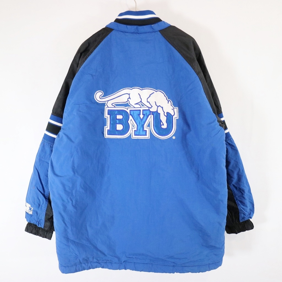 90年代  STARTER  スターター BYU  中綿ナイロンジャケット  防寒   ブルー (メンズ L)   N6128