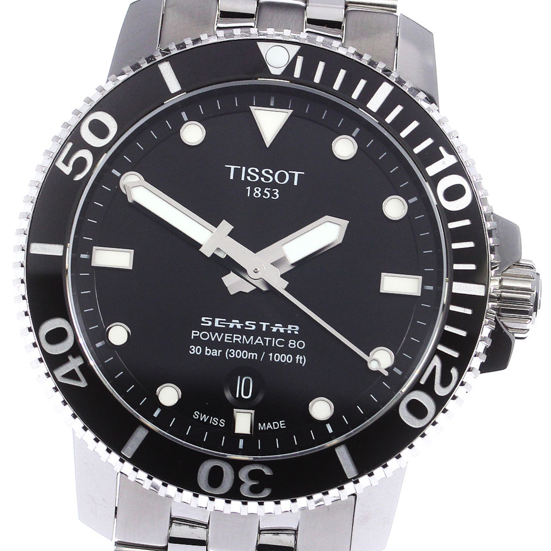 綺麗な状態文字盤ティソ TISSOT T120407A シースター1000 デイト 自動巻き メンズ 良品 箱・保証書付き_770316