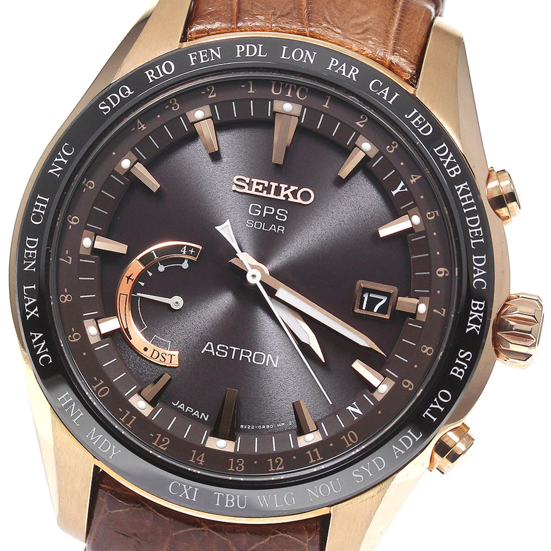 セイコー SEIKO SBXB096/8X22-0AG0-2 アストロン デイト ソーラー電波 メンズ 良品 _767455