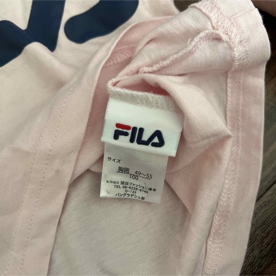 FILA(フィラ)の【夏物最終値下げ】FILA Tシャツ 女の子 95cm/100cm 2枚セット キッズ/ベビー/マタニティのキッズ服女の子用(90cm~)(Tシャツ/カットソー)の商品写真