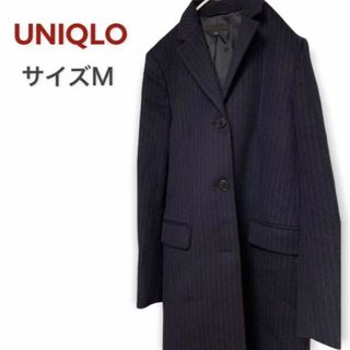 ユニクロ(UNIQLO)のユニクロ★カシミヤ混　ストライプコート(チェスターコート)