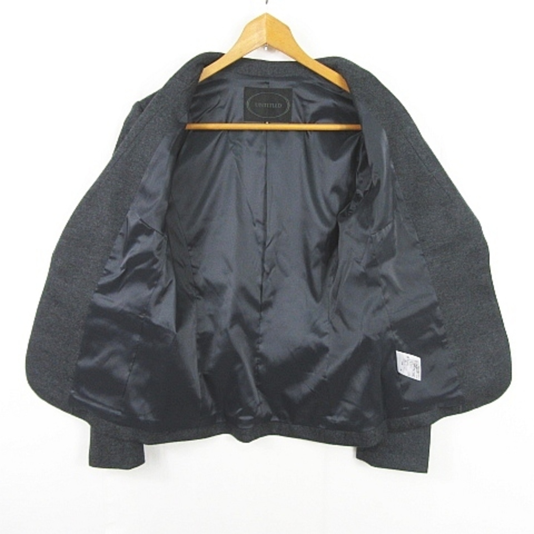 アンタイトル テーラードジャケット ミドル丈 シングルボタン 2 黒 /FF49