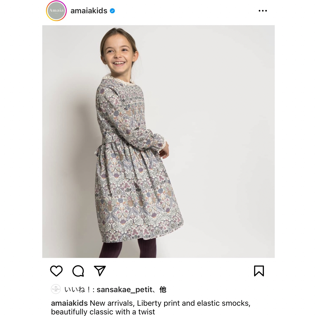 Amaia Kids リバティ ブラウス サイズ10 (140相当) キッズ/ベビー/マタニティのキッズ服女の子用(90cm~)(ブラウス)の商品写真