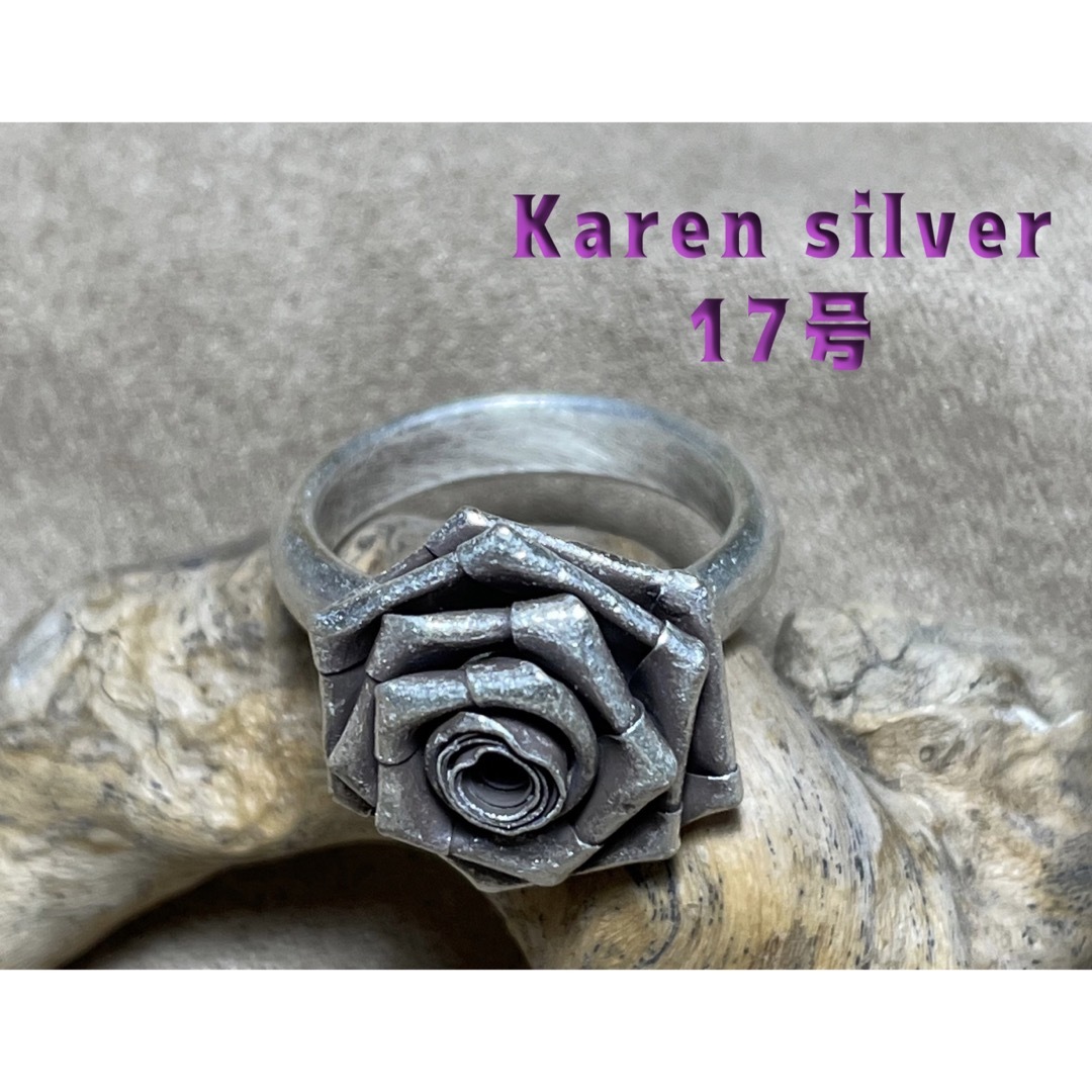 バラリング　カレンシルバー薔薇指輪KarensilverRoseRing wあB