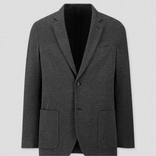 ユニクロ(UNIQLO)のUNIQLO コンフォートジャケット（丈標準）ダークグレー　XL ストレッチ(テーラードジャケット)