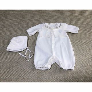 ニシマツヤ(西松屋)のベビー服　帽子セット　お宮参り　2way  西松屋　新生児　50-60(お宮参り用品)