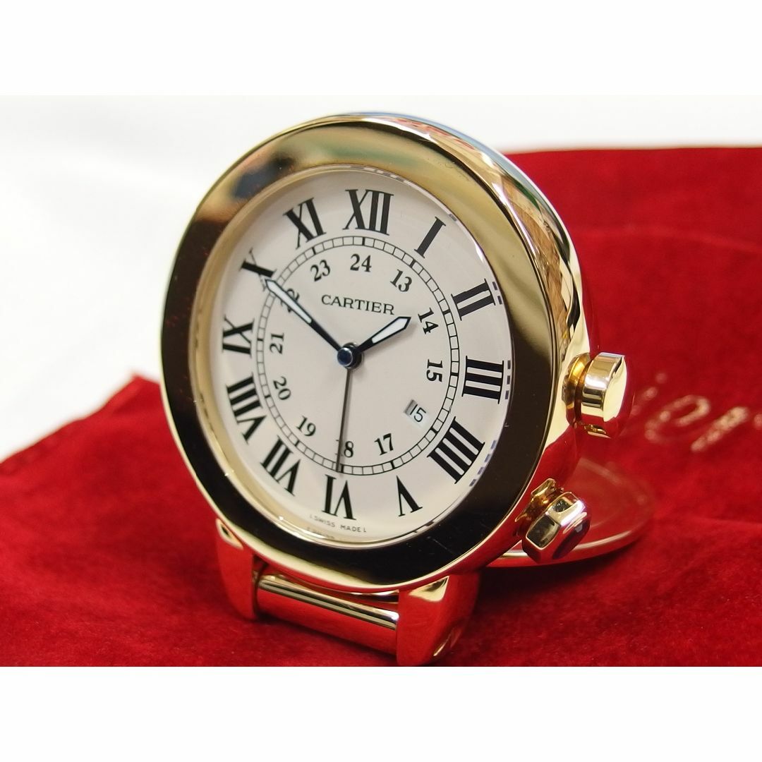 Cartier カルティエ トラベルクロック ゴールド 置き時計