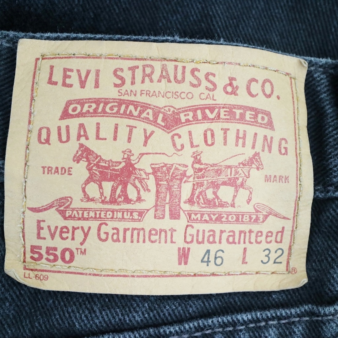 90年代 USA製 Levi's リーバイス 550 デニムパンツ アメカジ ブラック (メンズ 46×32)   N6165 5