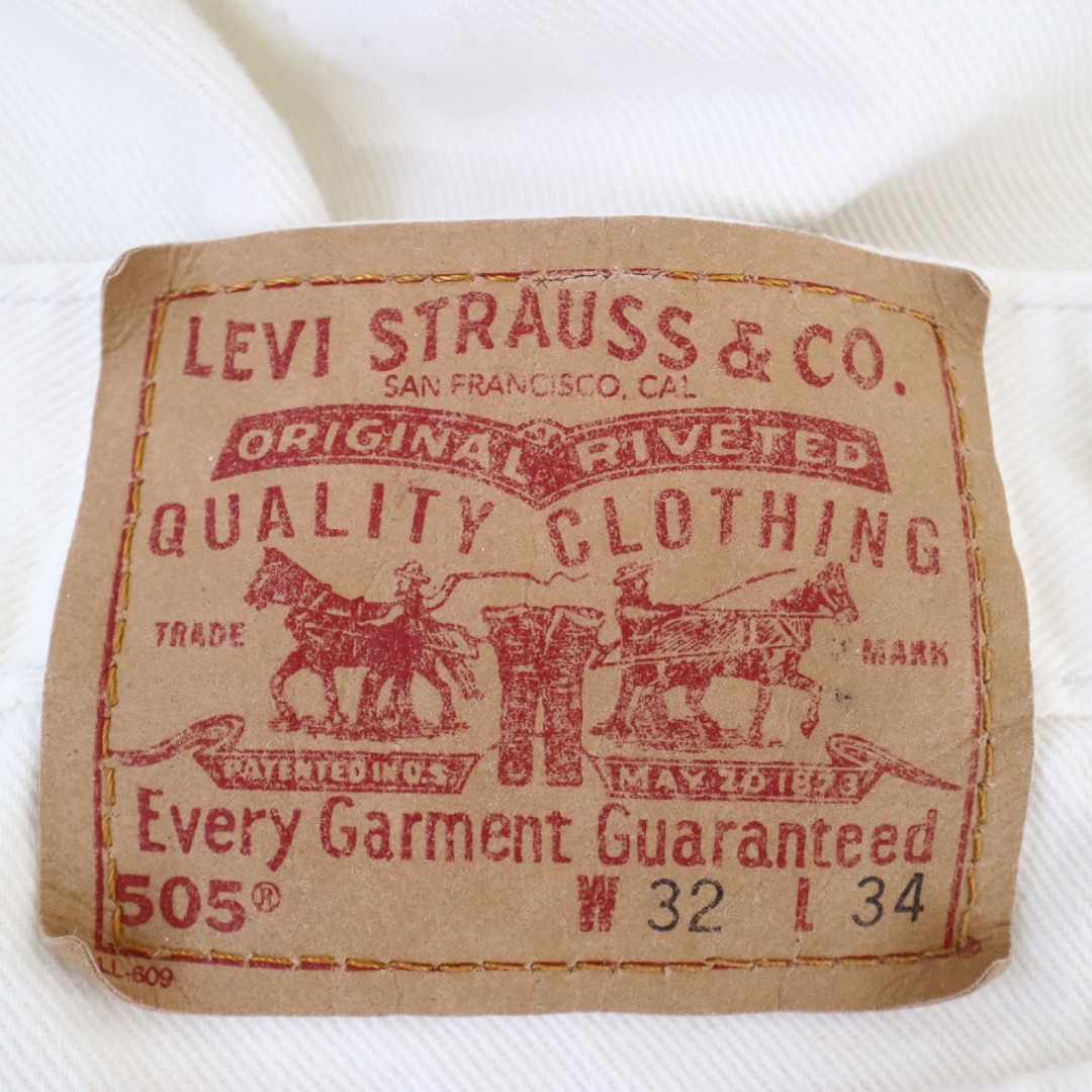 Levi's(リーバイス)の90年代 USA製 Levi's リーバイス 505 デニムパンツ アメカジ ホワイト (メンズ 32X34) 中古 古着 N6181 メンズのトップス(ジャージ)の商品写真