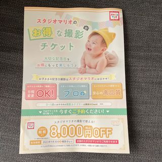 キタムラ(Kitamura)のスタジオマリオ　割引券　8000円引き(その他)