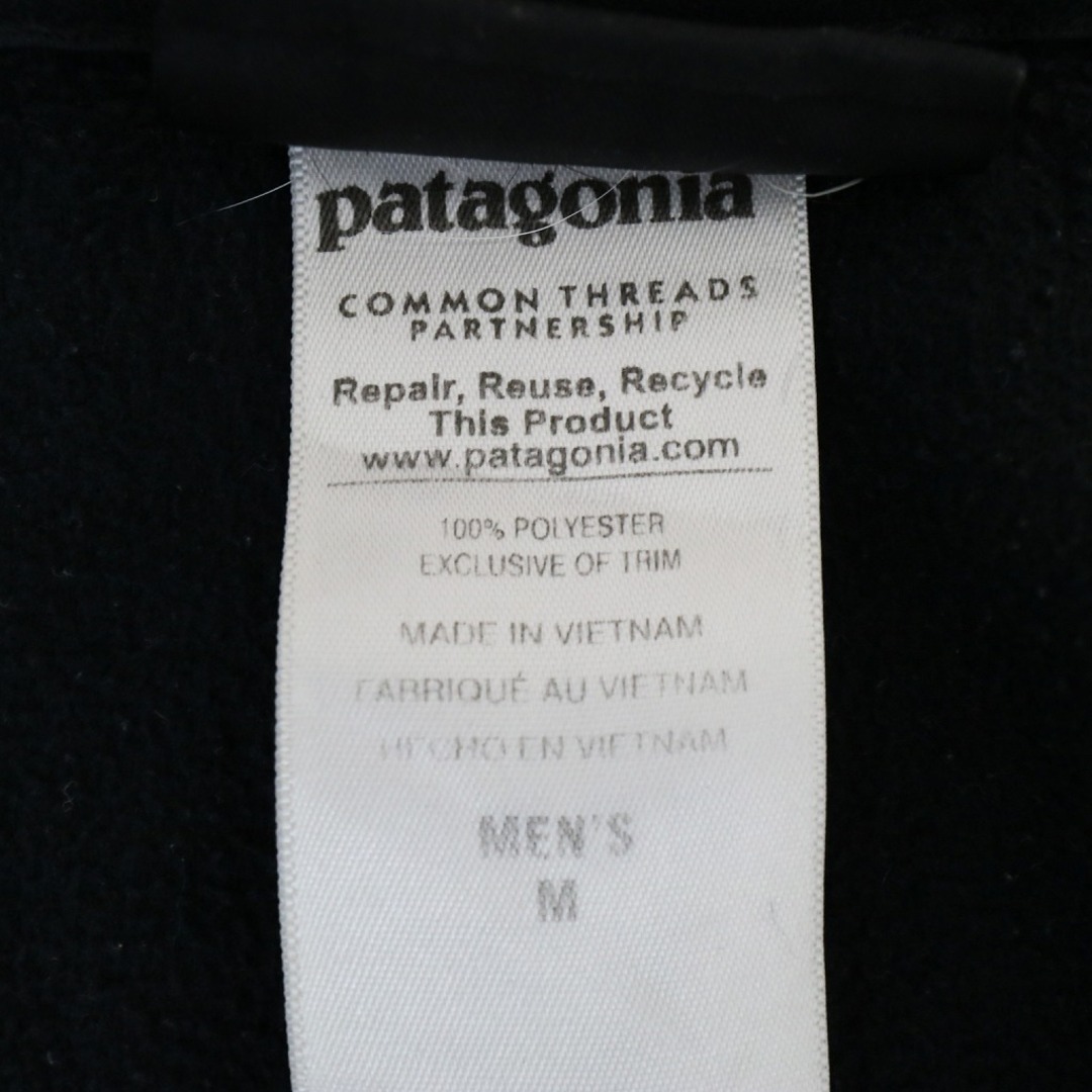 patagonia パタゴニア フリースジャケット 防寒  アウトドア フルジップ ワンポイントロゴ キャンプ ブラック (メンズ M)   N6196 5