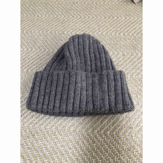ムジルシリョウヒン(MUJI (無印良品))の無印良品　ニット帽　ウール　56-59センチ　チャコールグレー(ニット帽/ビーニー)