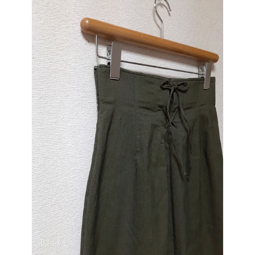 GU♡ロングタイトスカートM カーキ色 伸縮性 フィット感 2回着用 美品