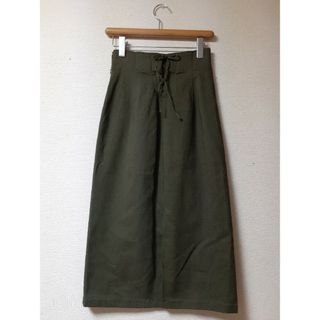 GU - GU♡ロングタイトスカートM カーキ色 伸縮性 フィット感 2回着用 ...