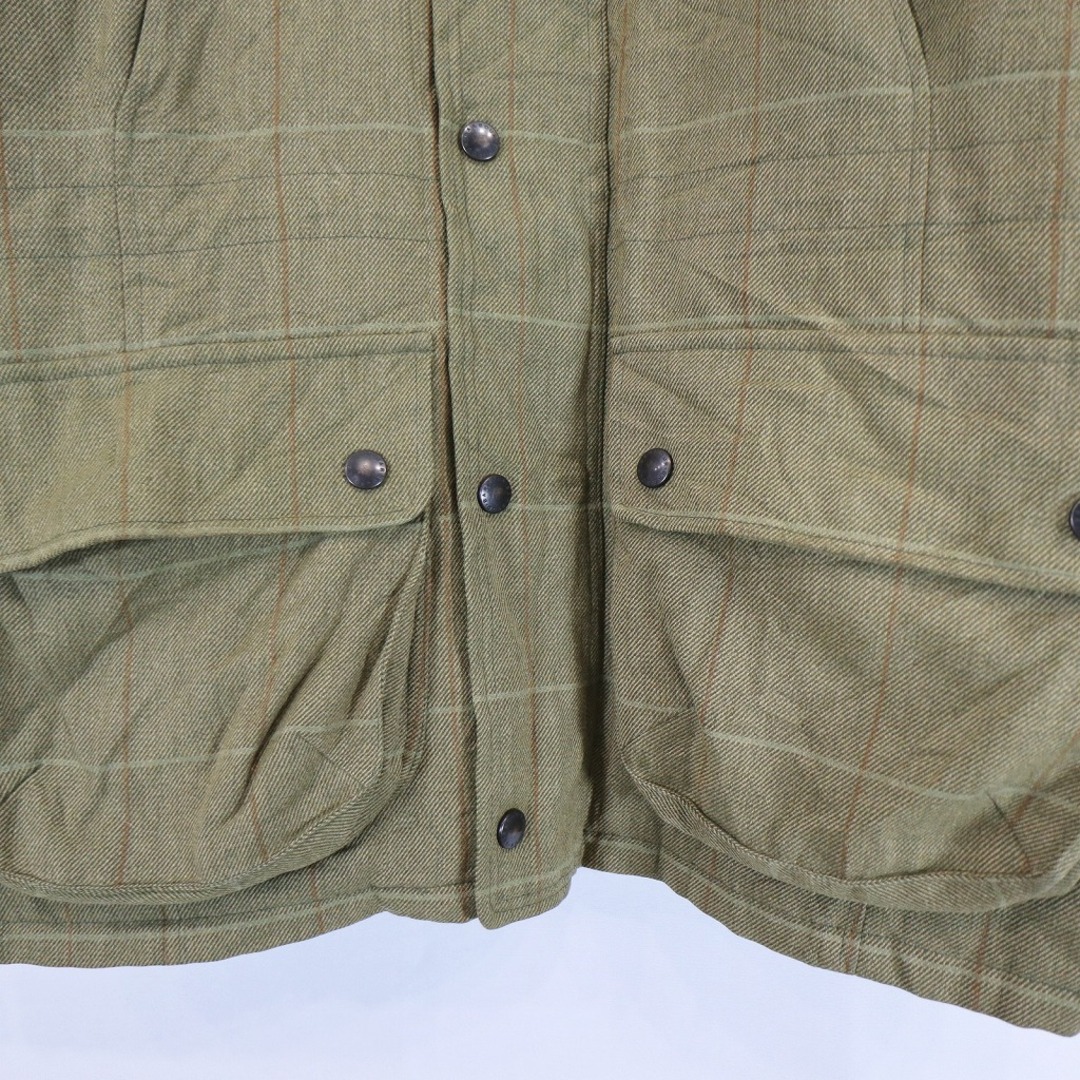 Barbour(バーブァー)のBarbour バブアー WASHABLE BERWICK TWEED 中綿 ジャケット ツイード 防寒 グリーン (メンズ M) 中古 古着 N6212 メンズのジャケット/アウター(その他)の商品写真