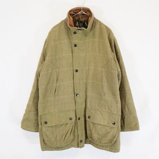 バーブァー(Barbour)のBarbour バブアー WASHABLE BERWICK TWEED 中綿 ジャケット ツイード 防寒 グリーン (メンズ M) 中古 古着 N6212(その他)