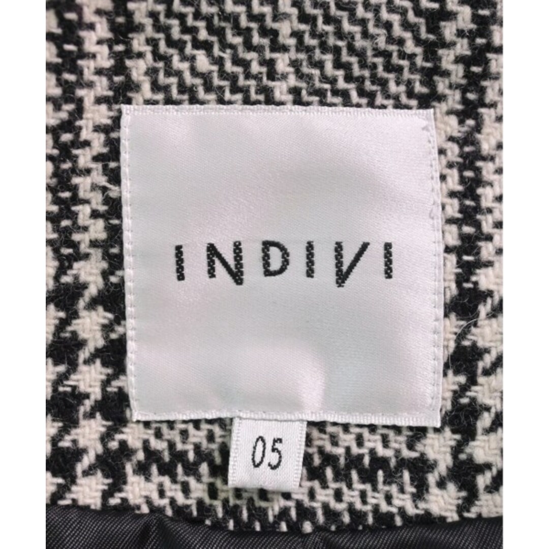 INDIVI コート（その他） 05(XXS位) 黒x白系(グレンチェック) 2