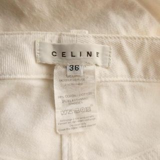 良品 CELINE トリオンフ ストレッチ 裾ジップ スキニー デニムパンツ