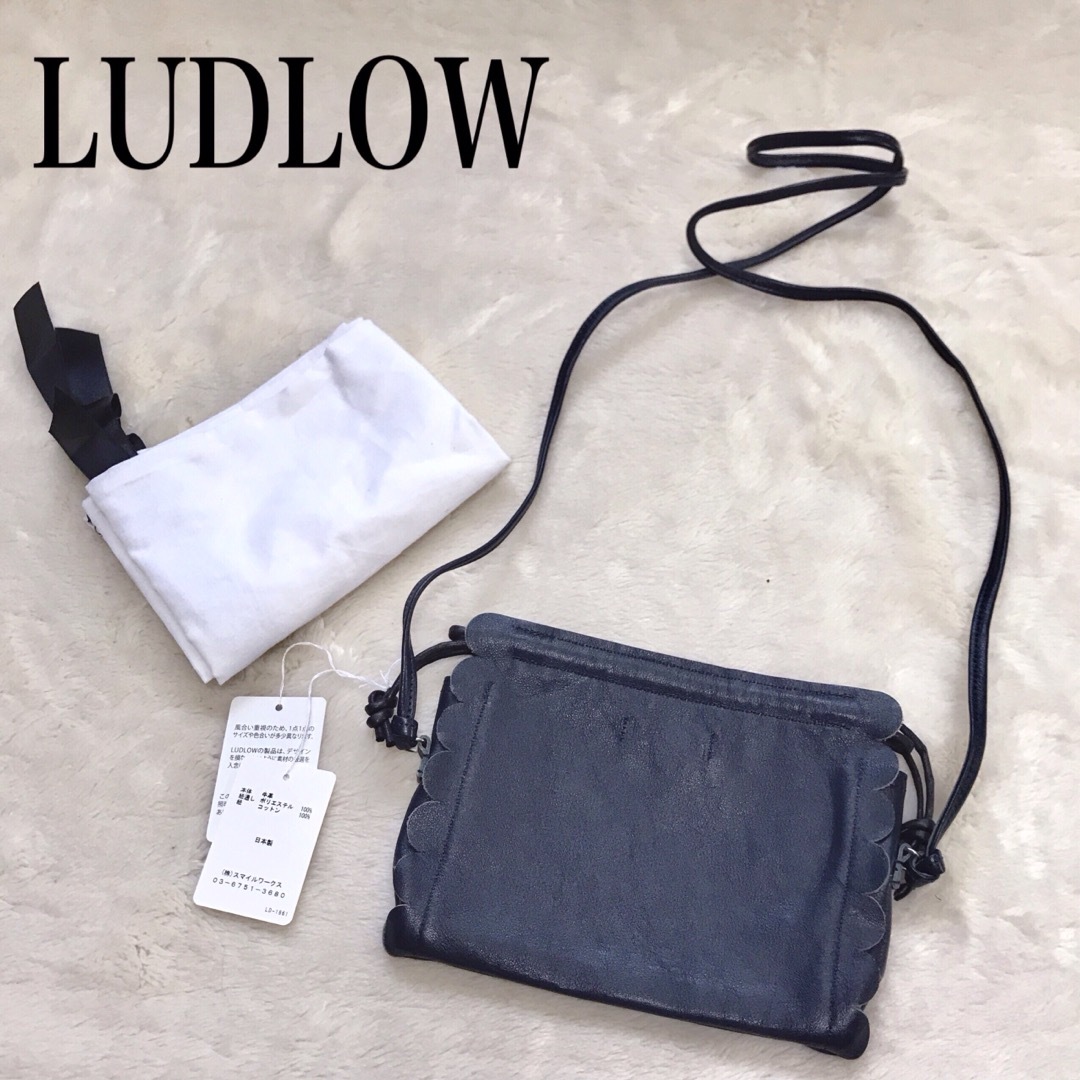 新品未使用✨LUDROW スカラップショッピングバック シボ革 ピンクベージュ