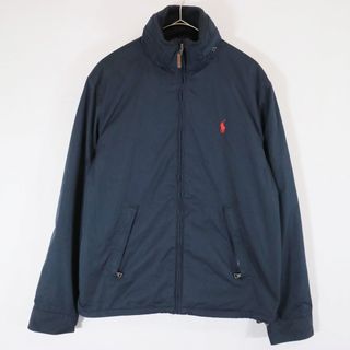 ポロラルフローレン(POLO RALPH LAUREN)の90年代  Polo by Ralph Lauren ポロバイラルフローレン スイングトップ  裏地フリース 防寒  ネイビー  (メンズ S) 中古 古着 N6282(その他)