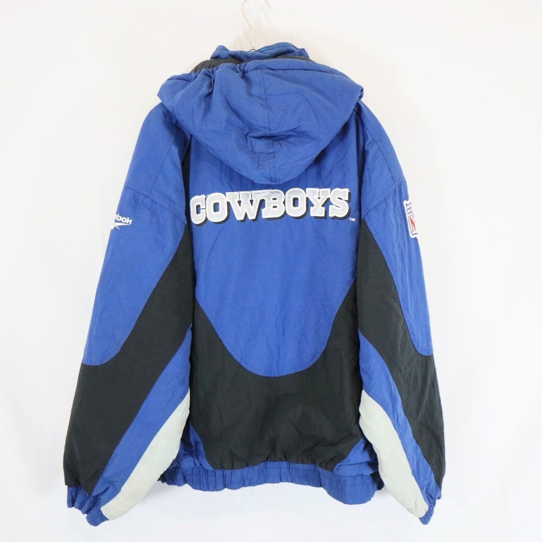 《人気》リーボック　Reebok NFL ナイロンジャケット☆XL 青　ブルー