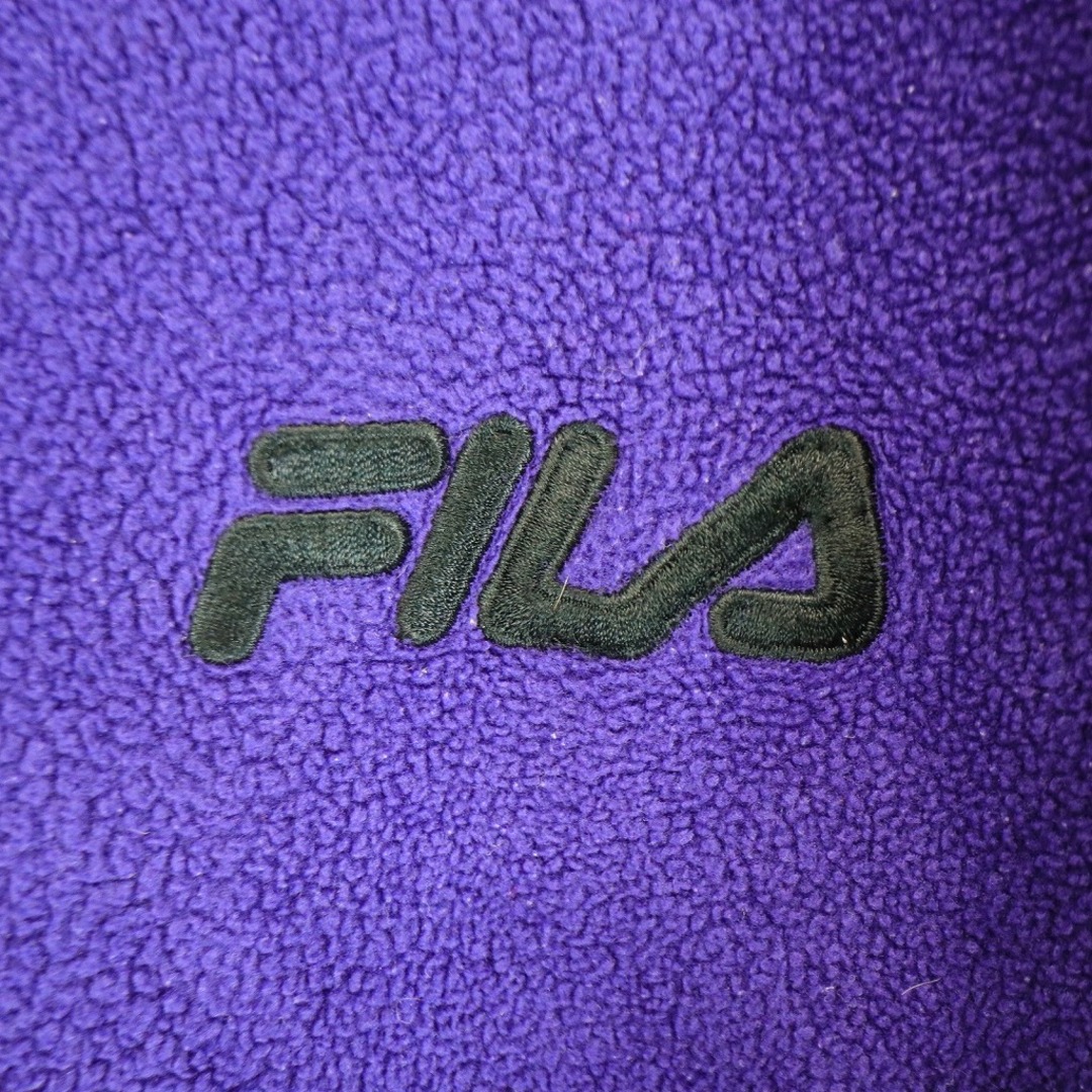 2000年代～ カナダ製 FILA フィラ プルオーバー フリースジャケット 防寒  テック系 パープル (メンズ XL)   N6279 5
