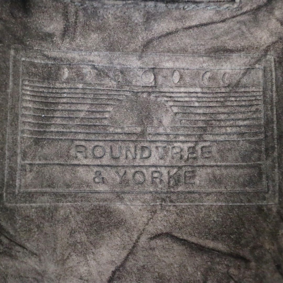 ROUNDTREE＆YORKE ラウンドツリーアンドヨーク レザーブルゾン ジャケット 防寒 ブラウン (メンズ S) 中古 古着 N6287 メンズのジャケット/アウター(ブルゾン)の商品写真
