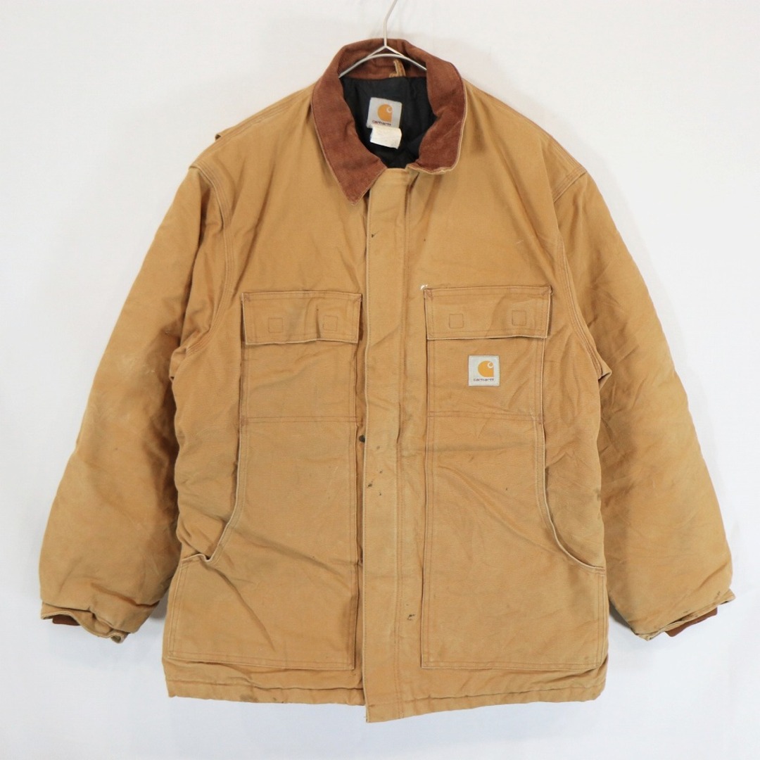 USA製 Carhartt カーハート トラディショナルコート ワークジャケット 中綿 キルティング キャメル (メンズ 2XL相当)   N6264