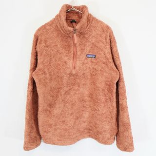 patagonia パタゴニア ボアフリースジャケット 防寒 アウトドア ワンポイントロゴ ハーフジップ レッド (レディース L) 中古 古着  N6310