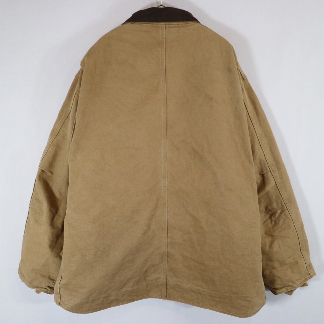 Carhartt カーハート デトロイトジャケット ダック地 襟コーデュロイ切替 裏地ボア ベージュ (メンズ 2XL)   N6296