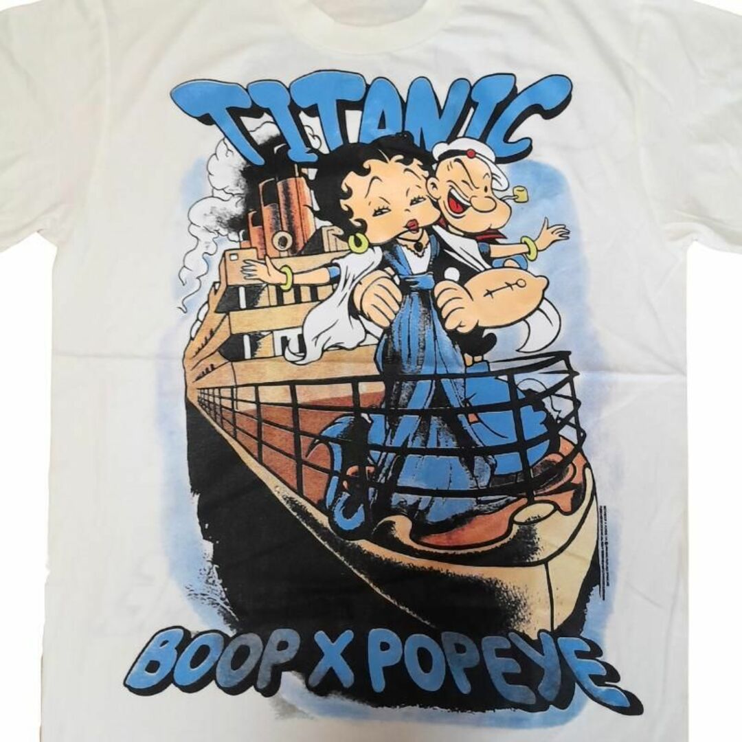 新品】BETTY BOOP ベティちゃん ビッグプリント Tシャツ 白 Lの通販 by