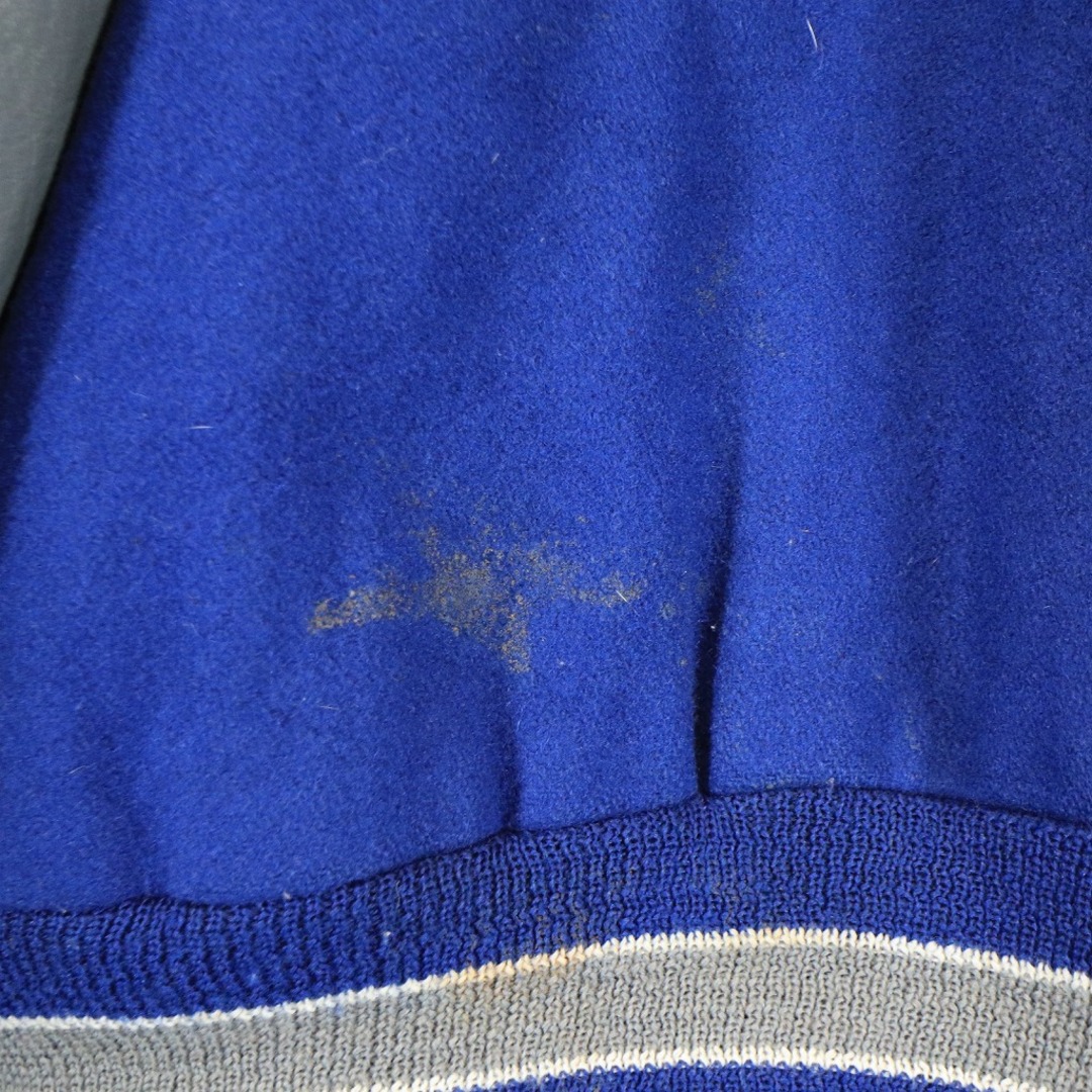 2000年代～ USA製 NEFF スタジアムジャケット 刺繍 カレッジ風 インディアン ワッペン ブルー (メンズ L)   N6318 2