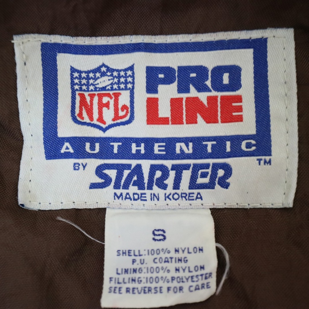 90年代 STARTER スターター NFL クリーブランド・ブラウンズ スタジアムジャケット スタジャン 防寒 ブラウン (メンズ S)   N6326 8