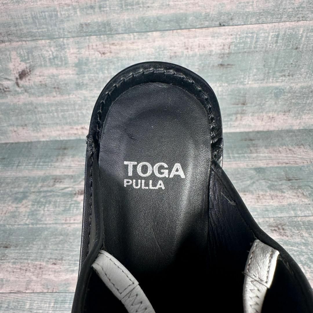 新品 TOGA  PULLA フラットミュール ブラック レザー