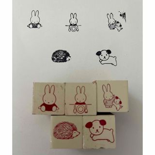 ミッフィー(miffy)のミッフィー  スタンプ5こセット(印鑑/スタンプ/朱肉)