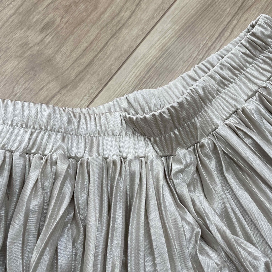 ベージュカラー/プリーツスカート レディースのスカート(ロングスカート)の商品写真