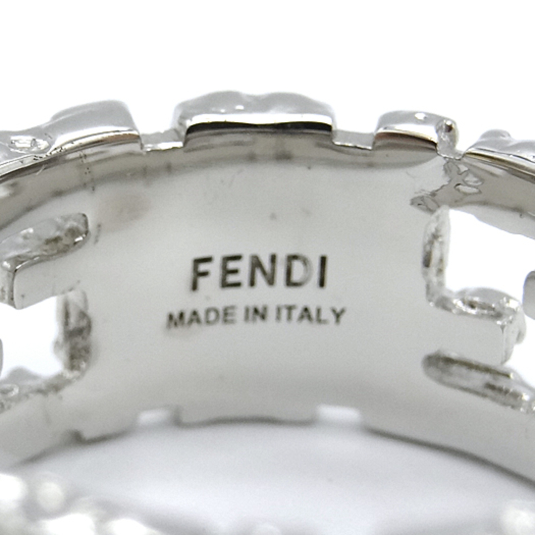 FENDI(フェンディ)のフェンディ FFロゴリング XS 指輪 約16号 ブラス 真鍮 シルバー ジュエリー FENDI メンズのアクセサリー(リング(指輪))の商品写真