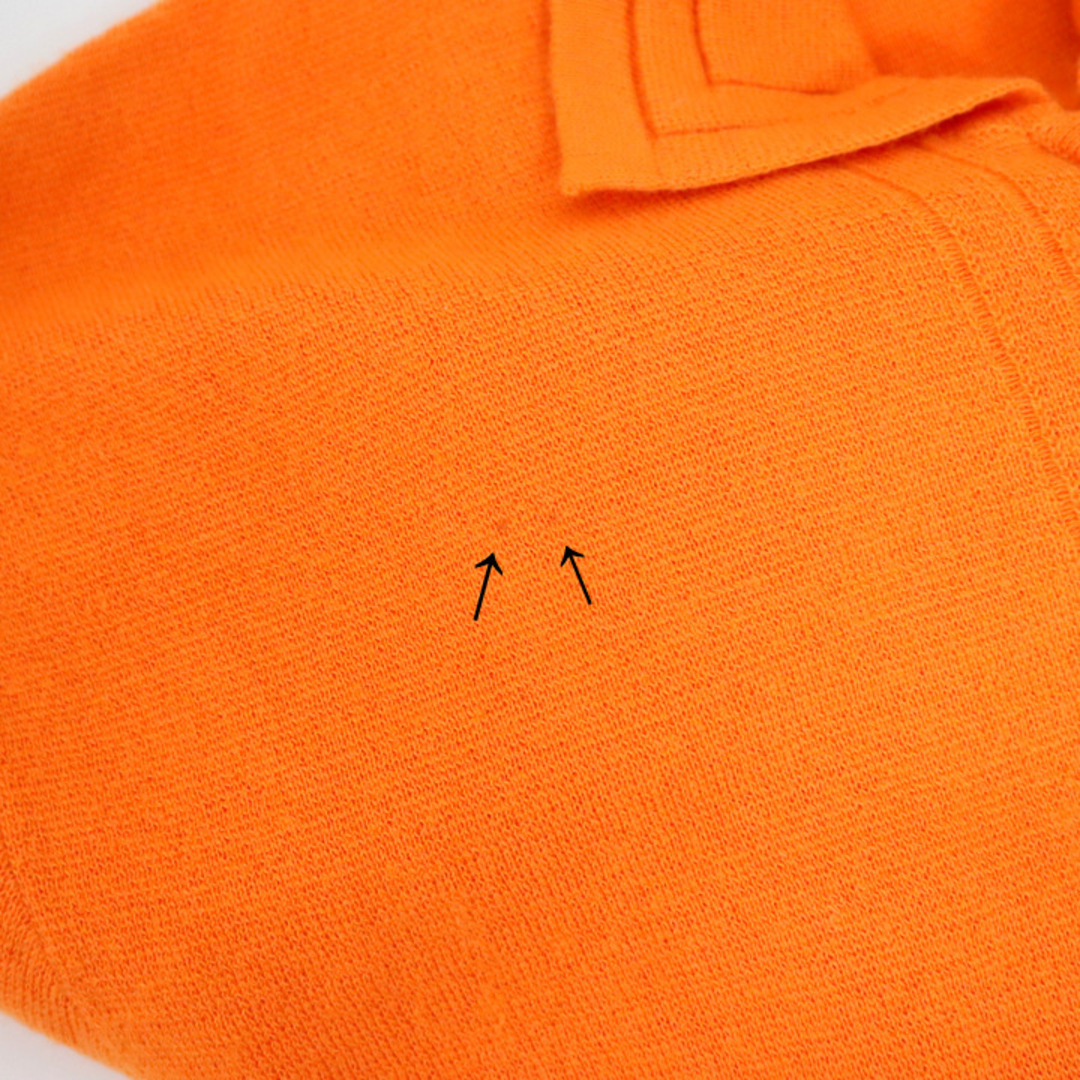 Hermes(エルメス)の【HERMES】エルメス ジップアップ長袖カットソー Lサイズ カシミヤ オレンジ/br2855ar メンズのトップス(Tシャツ/カットソー(七分/長袖))の商品写真