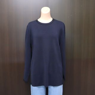 エルメス(Hermes)の【HERMES】エルメス 長袖カットソー XLサイズ コットン ネイビー/br2856ar(Tシャツ/カットソー(七分/長袖))